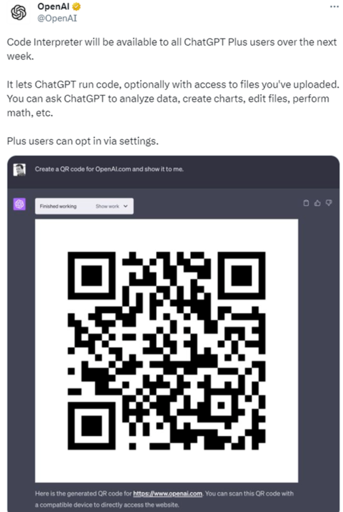 ChatGPT下周面向Plus用户开放超厉害代码解析器功能啦