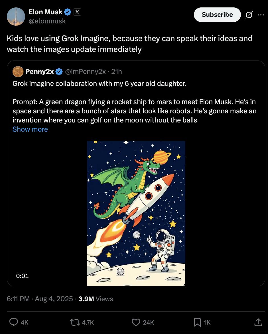 Grok Imagine上线，马斯克AI视频生成器靠火辣模式爆火-第9张图片-开云手机入口官网下载-开云app官方最新下载--V3.6.9
